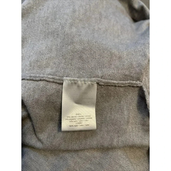H Halston Lace Panel Long Sleeve Detail Cardigan Heather Gray Women’s XS - Picture 9 of 9